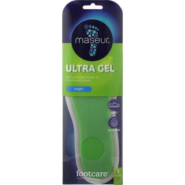 Maseur Footcare Mens Ultra Gel Insole 1 Pair