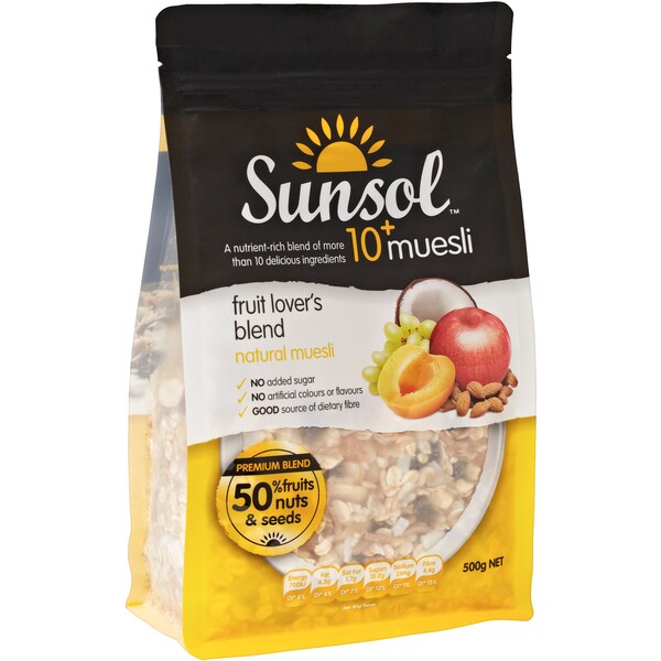 Sunsol Muesli Apricot Apple Sultana Coconut 500g