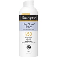 Neutrogena SPF 50 Ultra Sheer Body Mist Sunscreen