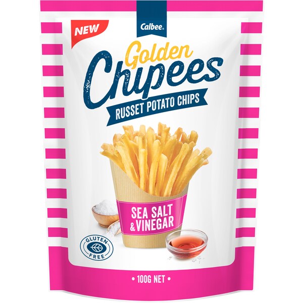 Calbee Golden Chipees Salt & Vinegar 100g