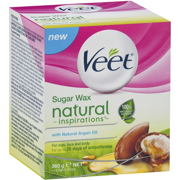 Veet Hair Removal Wax Natural Argan Oil Each