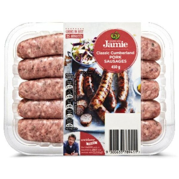 Created With Jamie Pork Sausages Classic Cumberland 450g