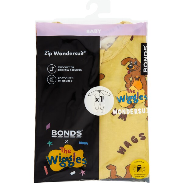 Bonds Zippy Wondersuit Wiggles Wags Size 3 each