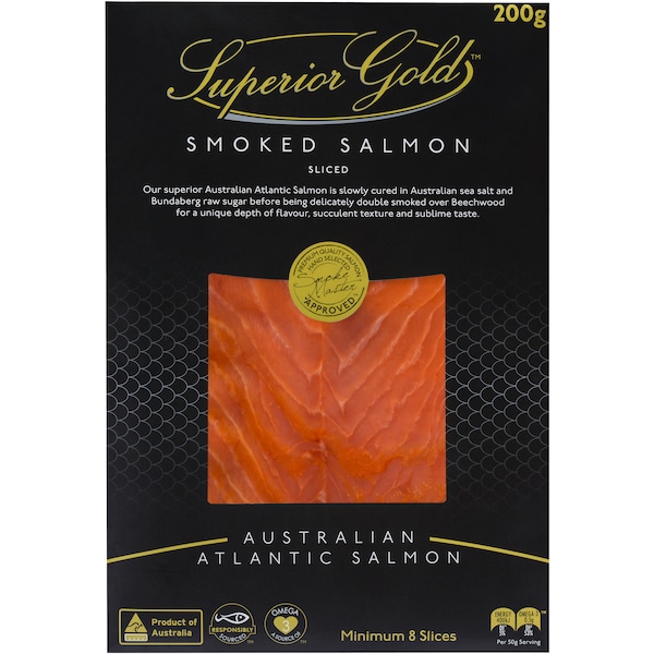Superior Gold Smoked Salmon Sliced 200g