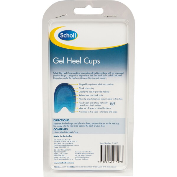 Scholl Gel Heel Cups Standard 1 Pair