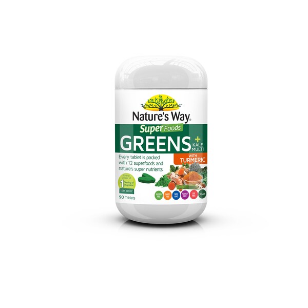 Nature's Way Super Greens & Kale Tablets 90 pack