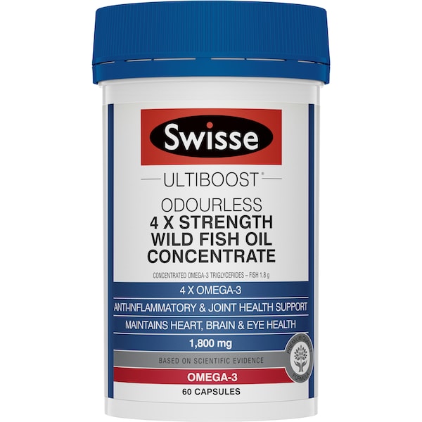 Swisse 4xstrength Wild Fish Concentrate Capsules 60 Pack