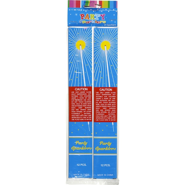 Artwrap Party Candle Sparkler 24 Pack 2X12 each