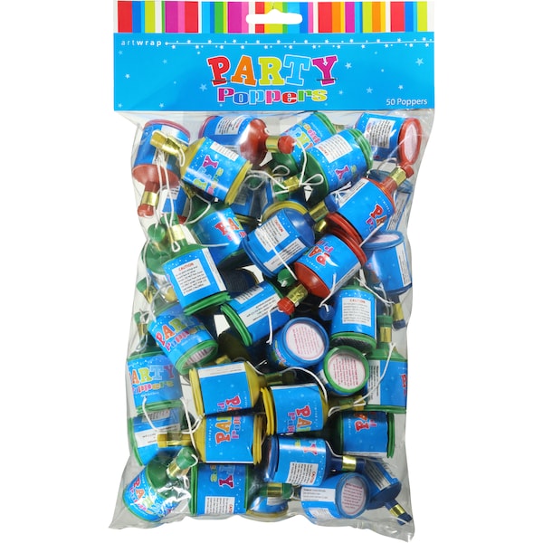 Artwrap Party Noisemaker Poppers 50 pack