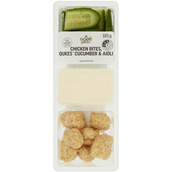 Woolworths Good To Go Chicken Bites With Qukes Cucumber & Aioli 105g