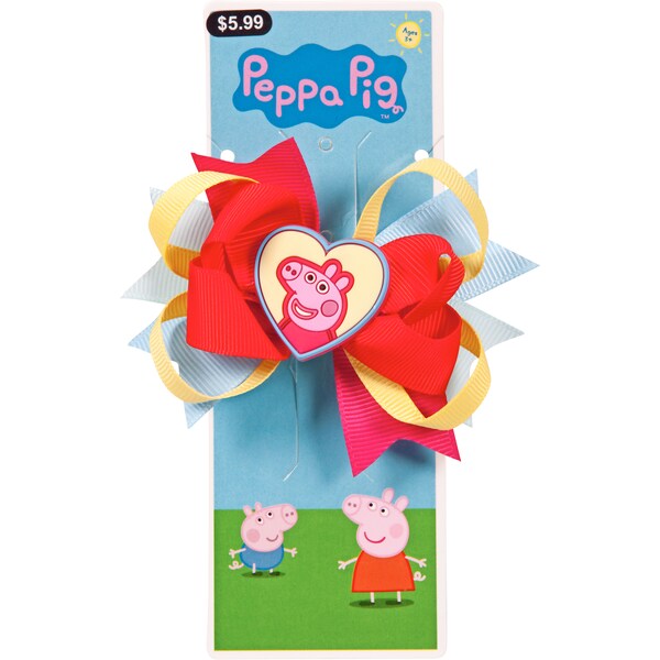 Peppa Pig Hair Clip Big Bow Each