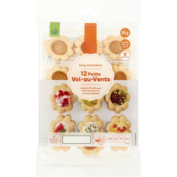 Woolworths Vol Au Vent Petite Unfilled 12 Pack
