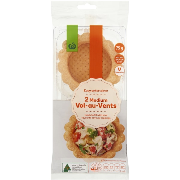 Woolworths Medium Vol-Au-Vents 2 Pack