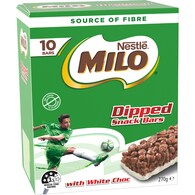 Nestle Milo Dipped Snack Bars With White Choc
