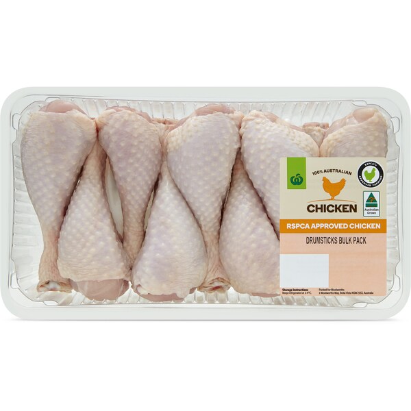 Woolworths RSPCA Approved Chicken Drumsticks 1.1kg - 1.7kg