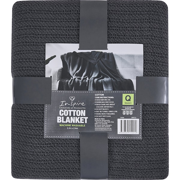 Inspire Cotton Blanket Queen Assorted each
