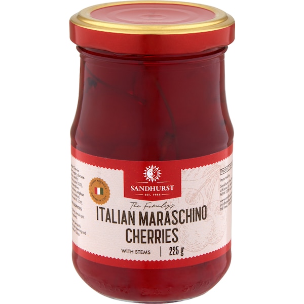 Sandhurst Italian Maraschino Cherries 225g
