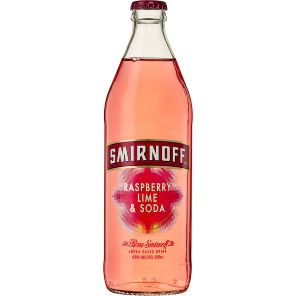Smirnoff Vodka Raspberry & Lime 500ml