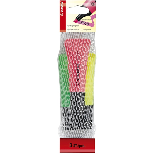 Stabilo Boss Highlighters Neon 3 Pack