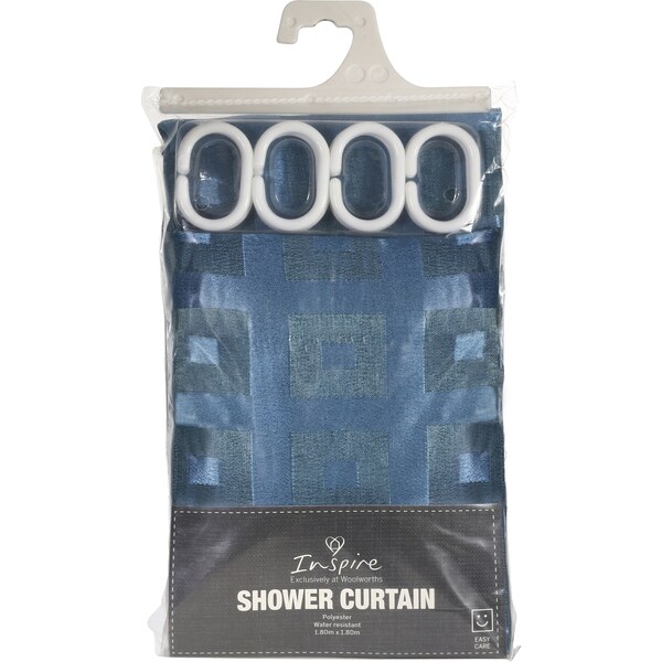 Inspire Geometric Designs Shower Curtain Each