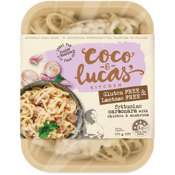 Coco & Lucas' Gluten& Lactose Free Fettucine 220g