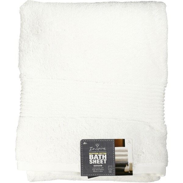 Inspire Premium Bath Sheet White Each