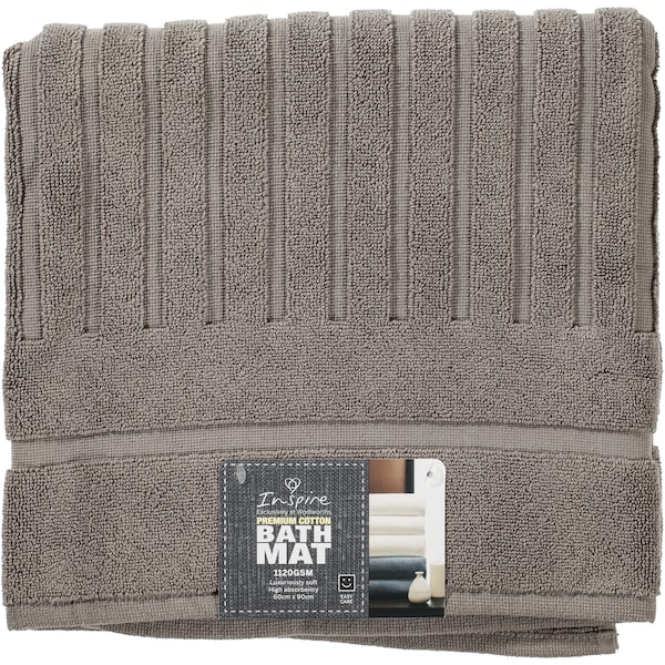 Inspire Premium Bath Mat Charcoal Each
