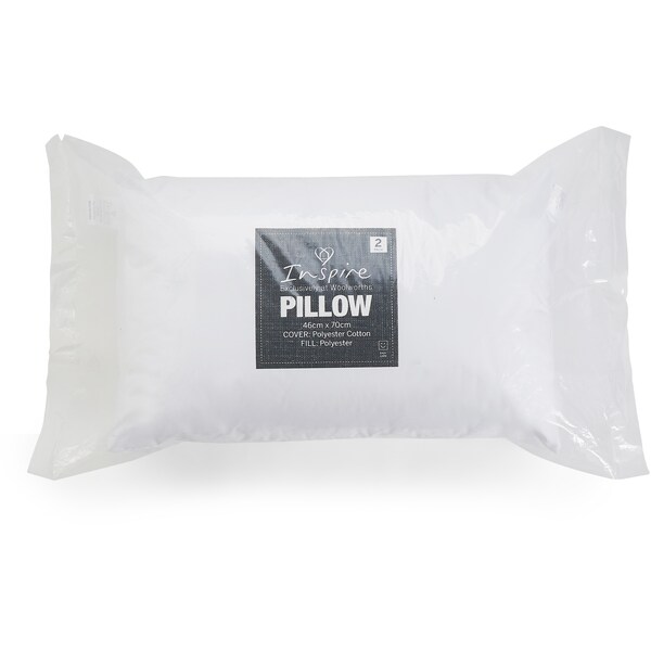 Inspire Poly Cotton Pillow 2 Pack