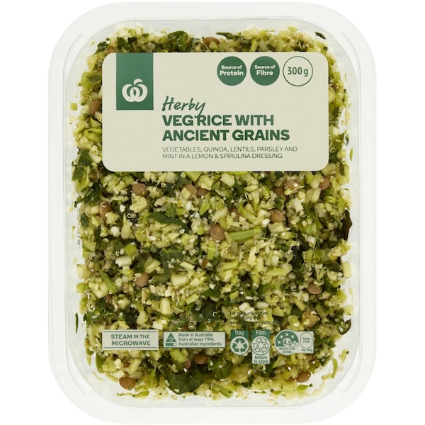 Woolworths Herby Veg Rice With Ancient Grains 300g
