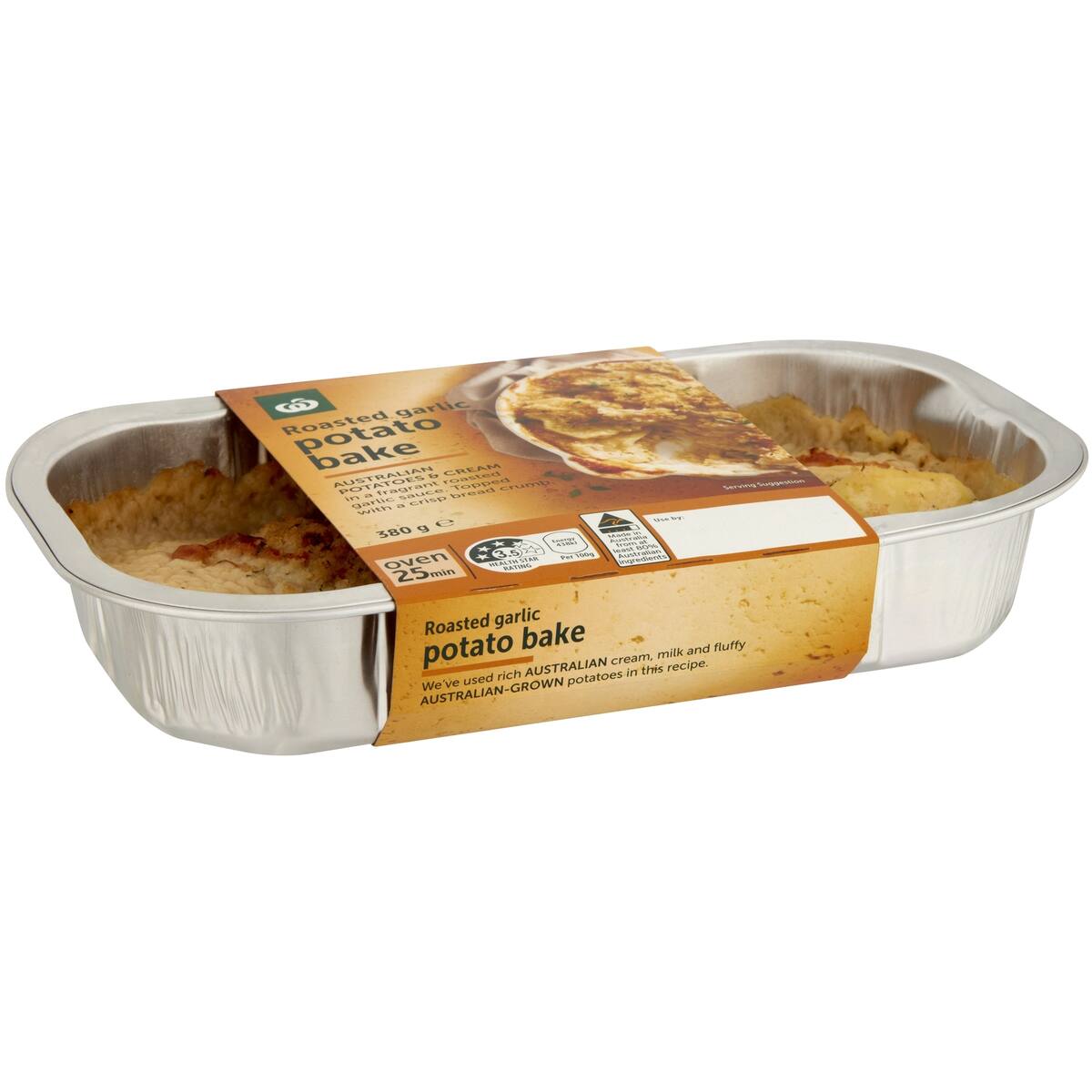 Woolworths Roasted Garlic Potato Bake 380g bunch