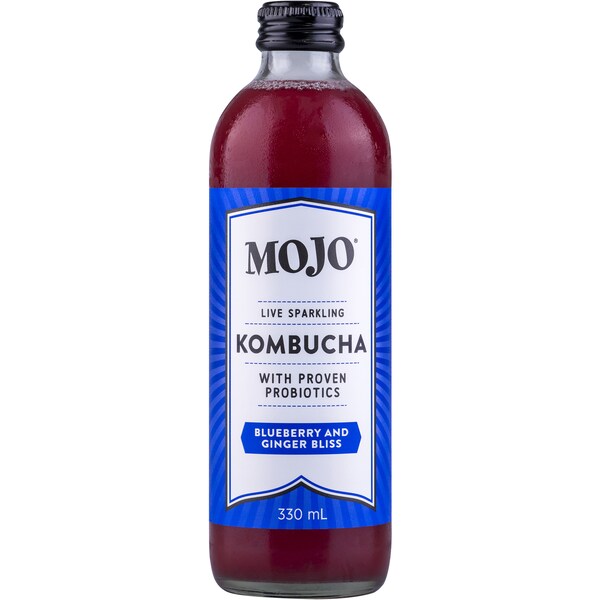 Mojo Kombucha Blueberry Ginger Bliss 330ml