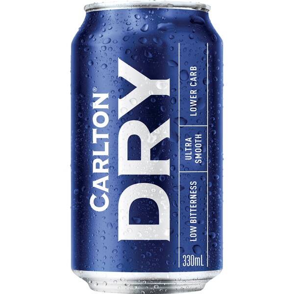 Carlton Dry Low Carb Lager Cans 330ml Single