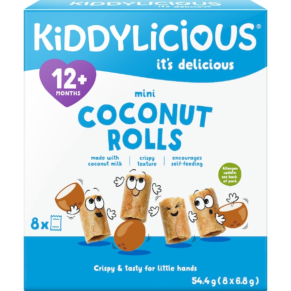Kiddylicious Mini Coconut Rolls 8 pack