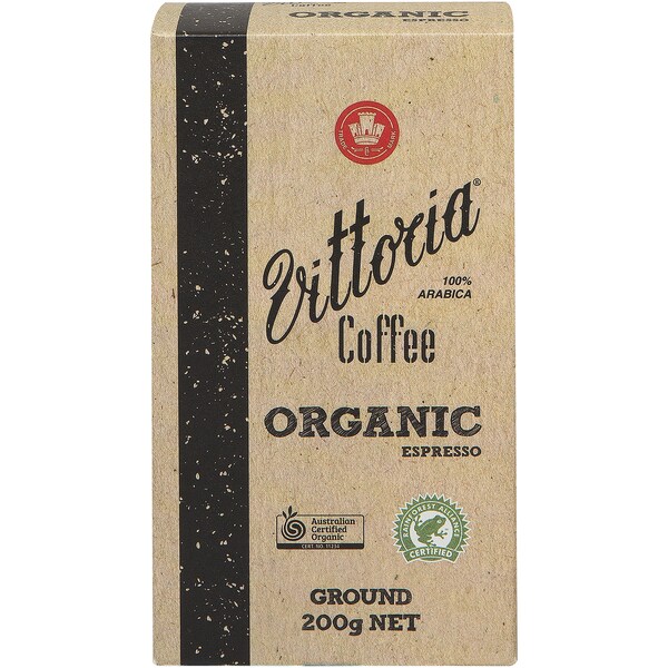 Vittoria Ground Coffee Rainforest Organic 200g