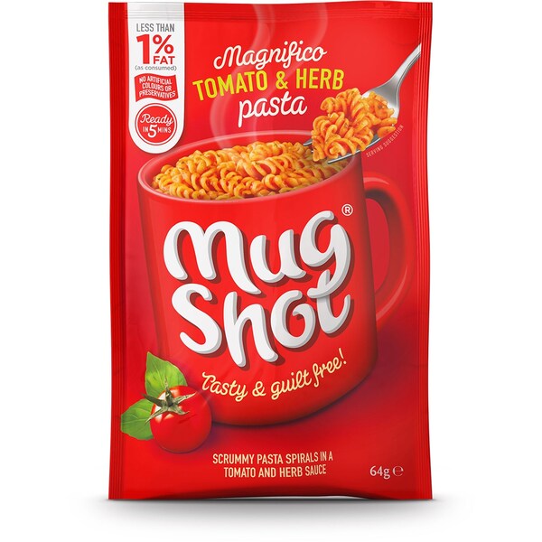 Heat & Serve Mugshot Tomato & Herb Pasta 64G