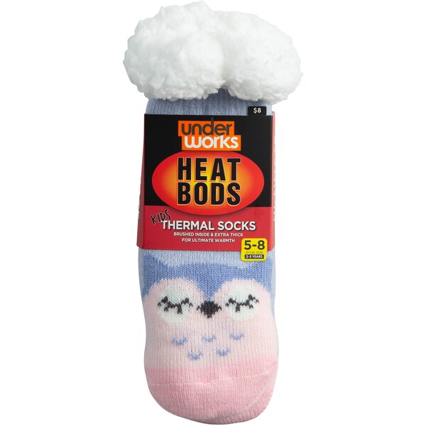 Underworks Kids Heat Bods Socks Girls Each