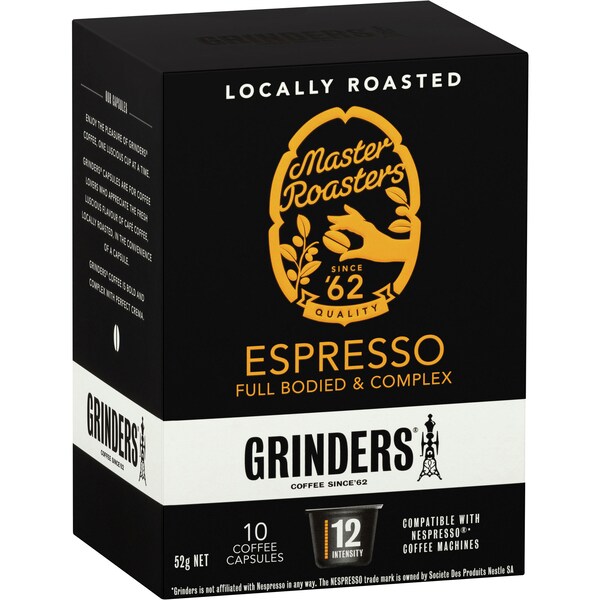 Grinders Coffee Capsules Espresso 10 Pack