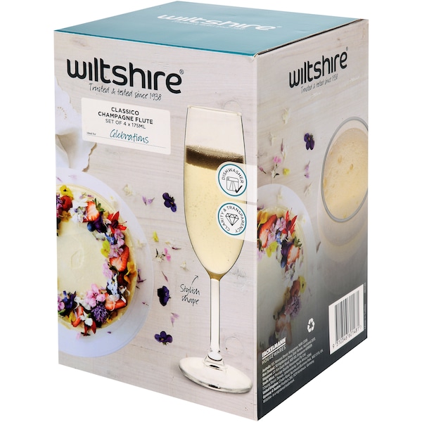 Wiltshire Classico Champagne Flute 175ml 4 Pack