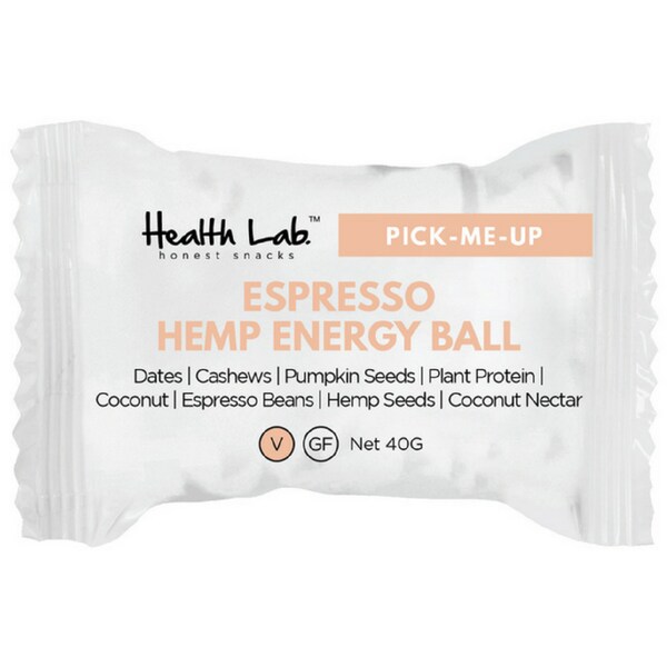 Health Lab Pick-Me-Up Espresso Hemp Energy Ball 40g
