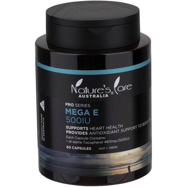 Nature's Care Pro Mega e 500iu 60 Capsules