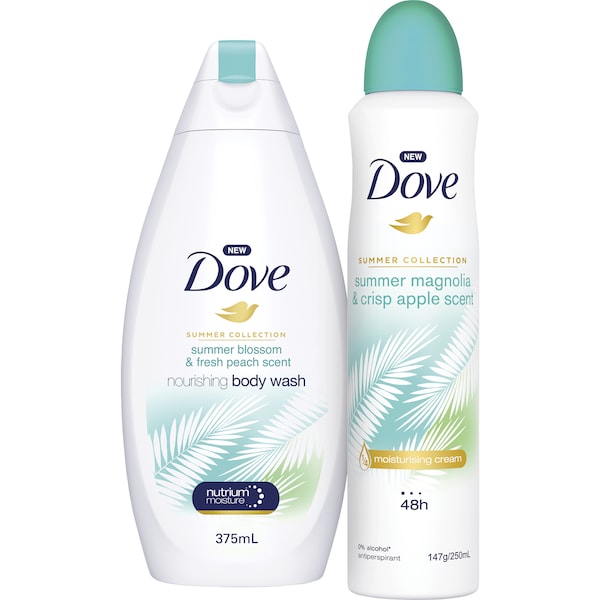 Dove Women Gift Pack Summer Anti Prespirant 250ml + Shower Gel 375ml