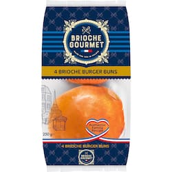 Brioche Gourmet Burger Buns 4 Pack
