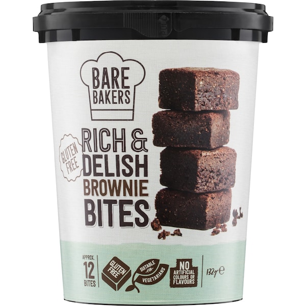 Bare Bakers Brownie Bites 132g
