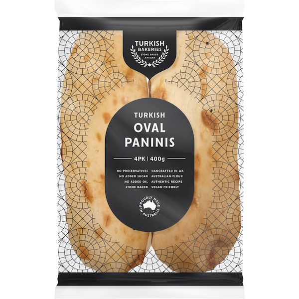 Turkish Bakeries Turkish Oval Paninis 400g