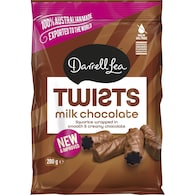 Darrell Lea Milk Chocolate Coated Original Liquorice Twists