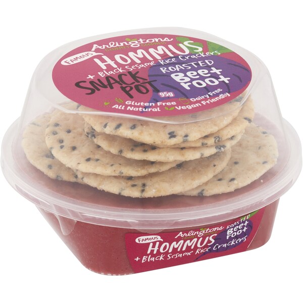Arlingtons Beetroot Hommus Snack Pot 95g
