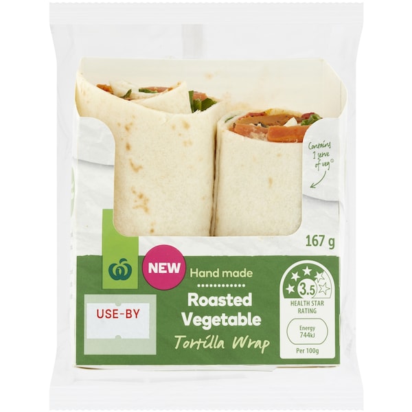 Woolworths Roasted Vegetable Wrap 167g