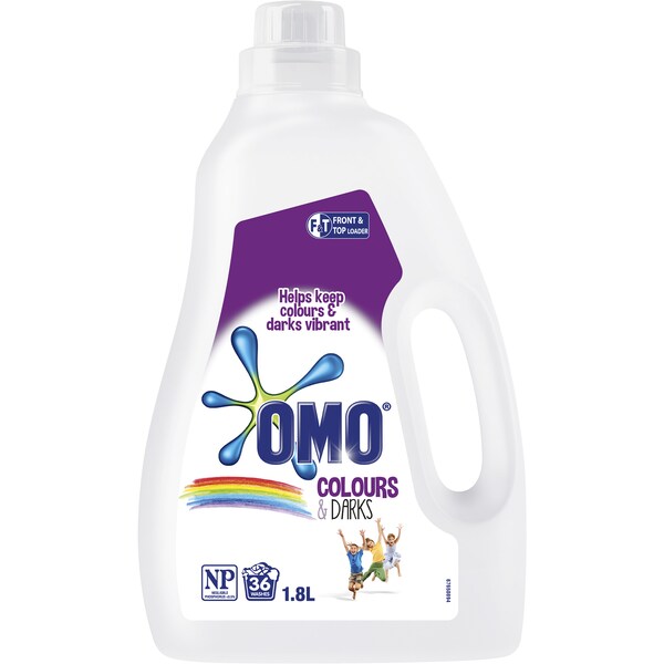 OMO Laundry Liquid Front & Top Loader Colours & Darks 1.8L