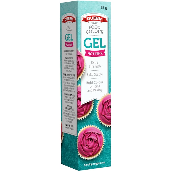 Queen Pink Food Colour Gel 15g