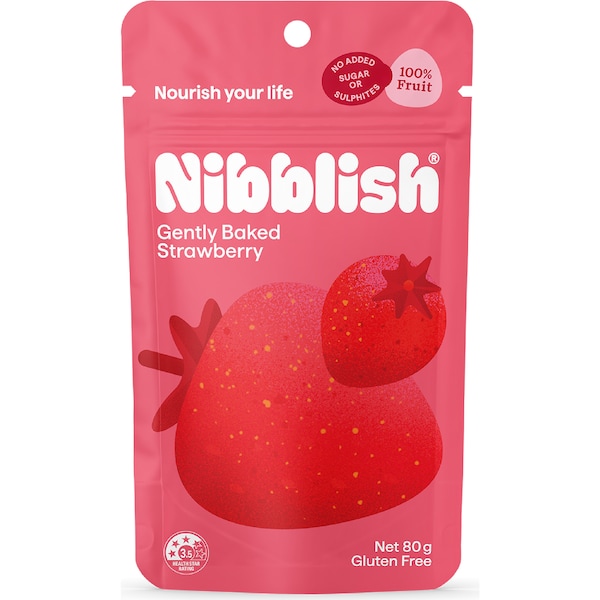 Nibblish Gently Baked Strawberry 80g